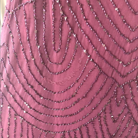 Adrianna Papell long beaded blouson gown - Picture 3 of 5